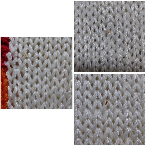 Sweater 80's Colourful -White with Red, Orange, Yellow, Green Accents & Nautical - Picture 8 of 9